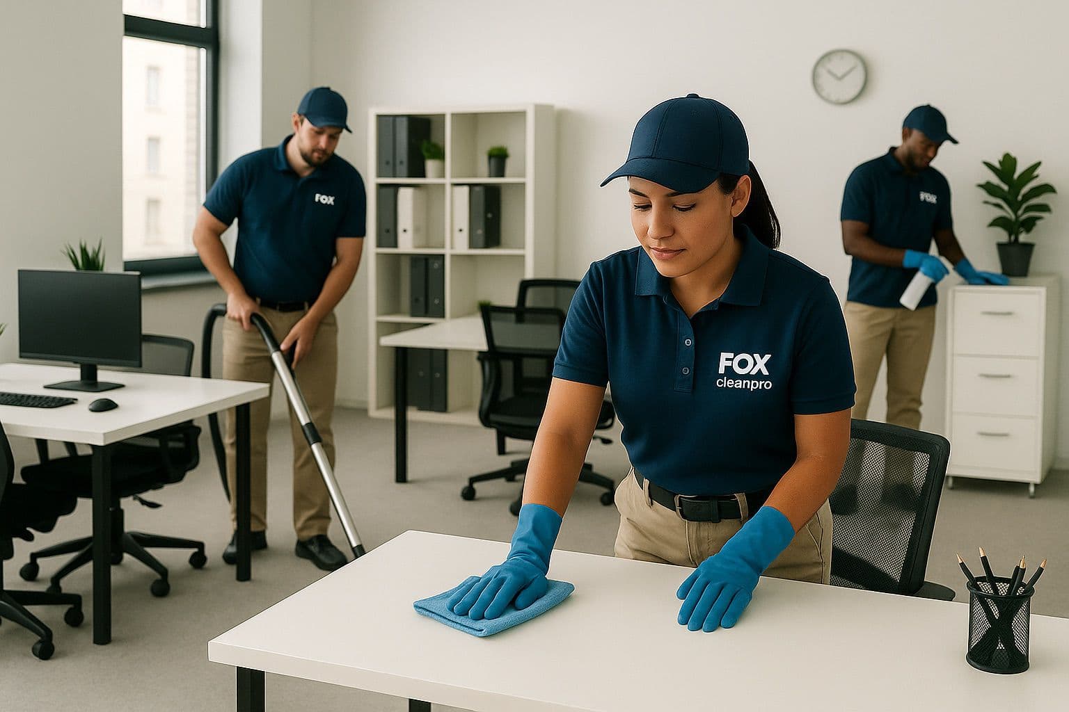 Clean, organized workspace representing our commercial cleaning service